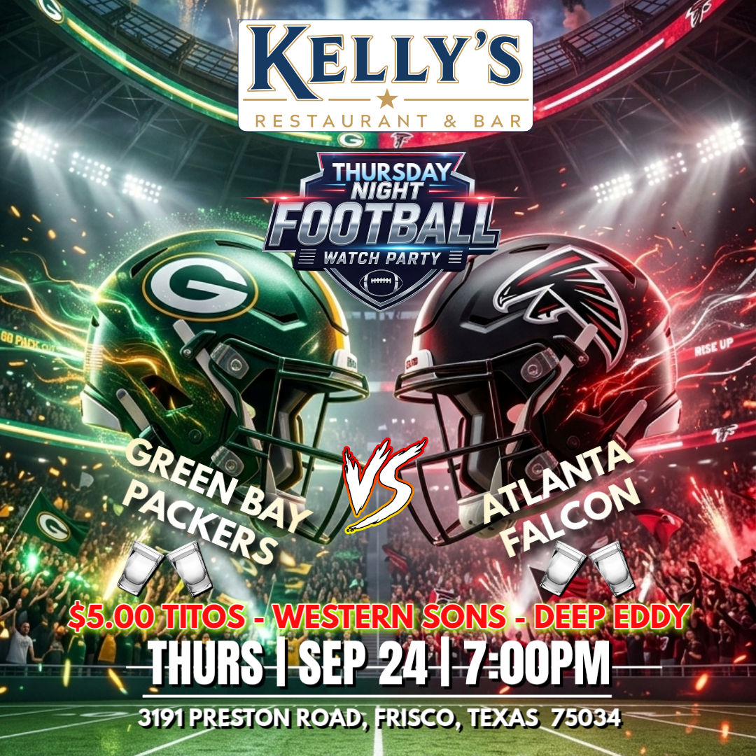 Thursday Night Football live at Kelly's Restaurant & Bar in Frisco, Texas.